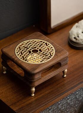 日式炉胡桃木温茶蜡壶烛热茶保温底座炒MZ-131茶煮茶炉子提香器烤
