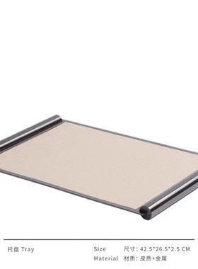 展样板间房衣帽间梳妆像小台众tlznh%hl耳环玻璃罩人示架皮革托盘