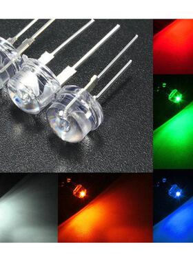 F8草帽红绿蓝白灯led草帽灯led8mm草帽JH-8SWHC0.5直式插LED灯珠W