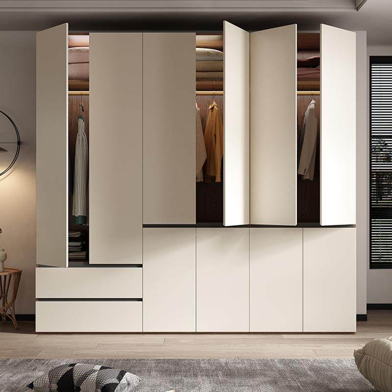 现代简约卧室5家用衣粒202年爆款分933段式环保1柜8mm厚实木颗板