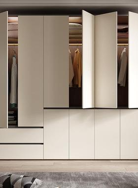 现代简约卧室5家用衣粒202年爆款分933段式环保1柜8mm厚实木颗板