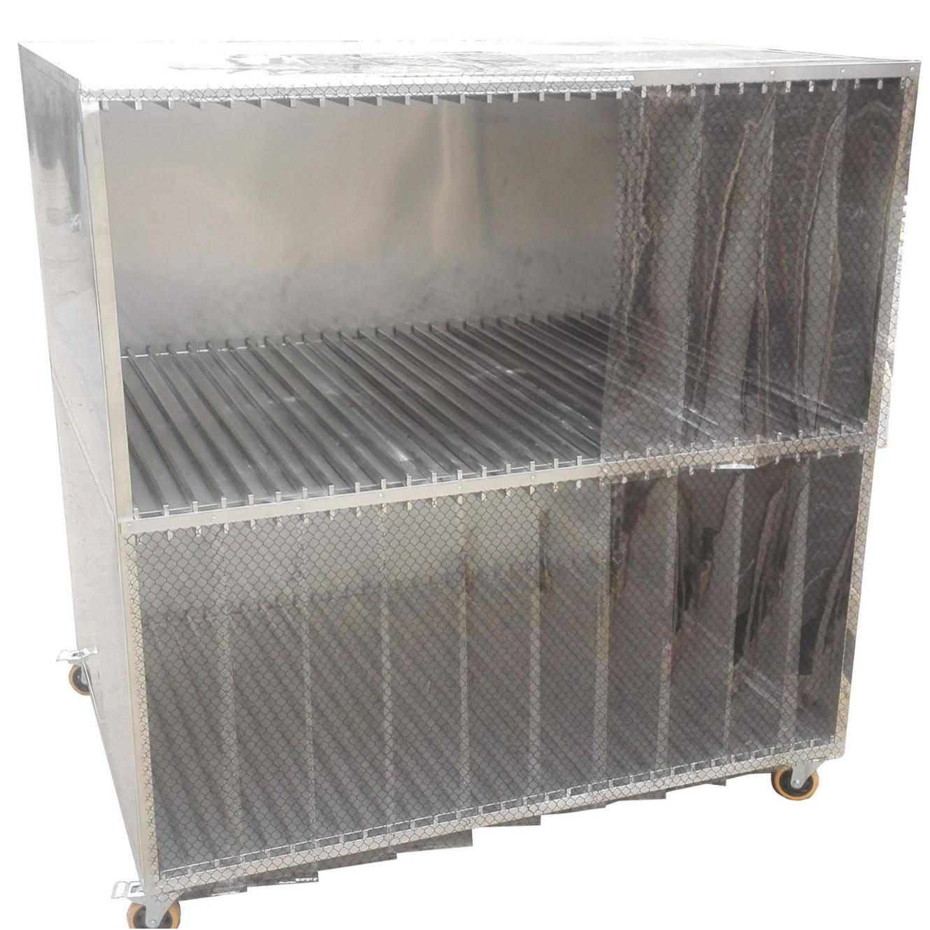 丝印钢网存储柜 不锈钢材质加防静电防尘帘 存放钢网板架