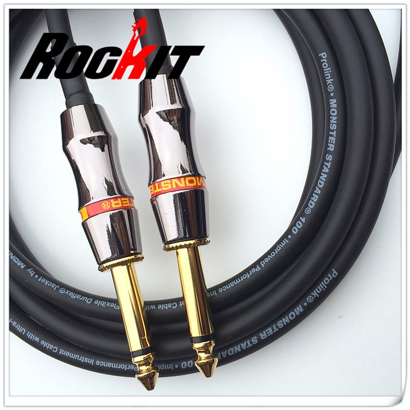 新款怪兽电吉他它连接线贝斯司降噪弯头录音演出3//10米三年质保