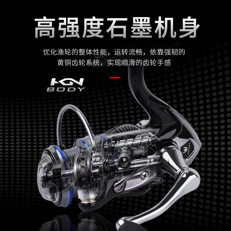 哈斯达纺车轮路亚轮全金属头鱼线轮10轴1000-7000渔轮矶钓鱼轮