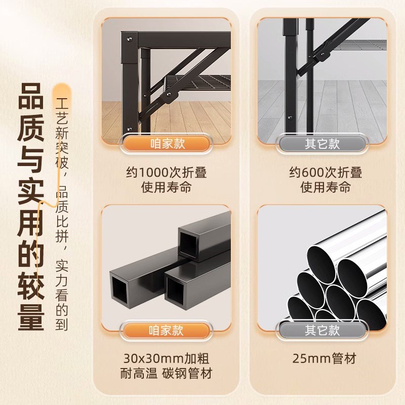烤火桌家用可折叠烤火架冬季烤火炉桌子一体202新款正方形取暖桌