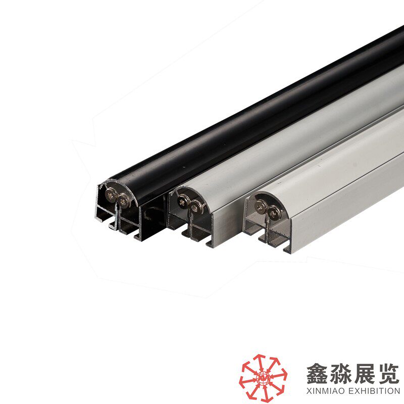 鑫淼折叠型立柱铝型材宣传三脚架玻璃展示柜折叠桌立柱 方便携带