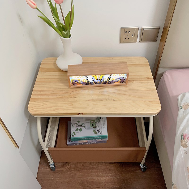 实木可移动沙发边几小茶几现代简约零食推车客厅小户型床头小桌子
