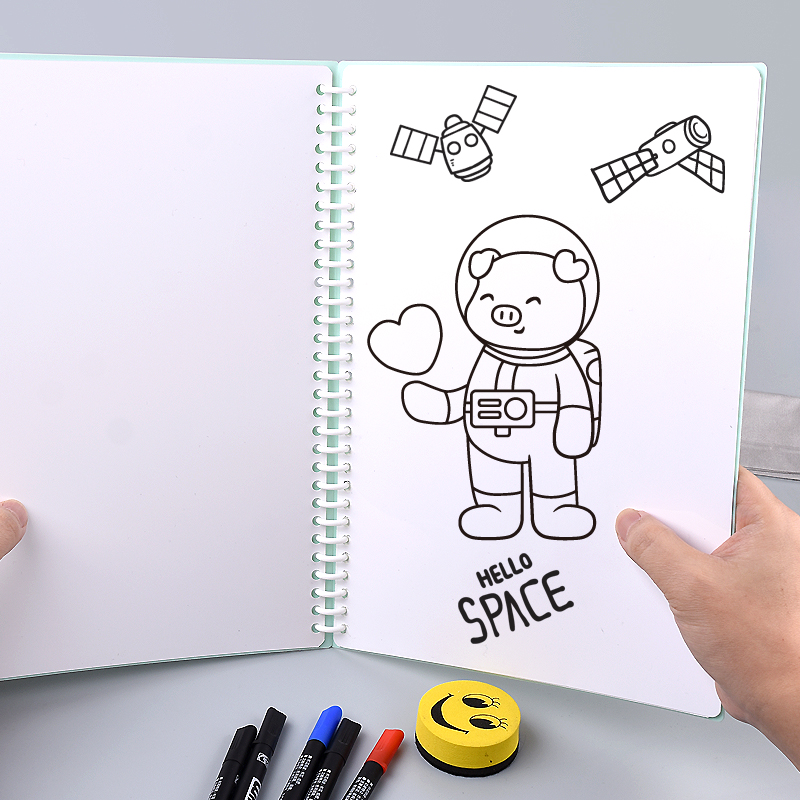 白板笔记本可擦重复使用防水写不完草稿本记事板便携式备忘录