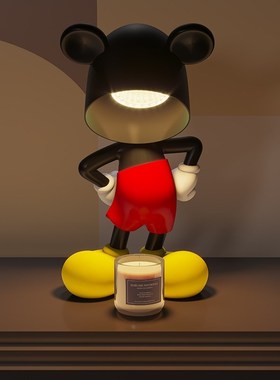 米奇融蜡台灯香氛香薰客厅灯床头灯卡通可爱送礼饰品摆件雕塑抽象