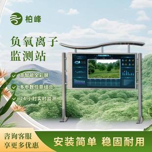 全彩屏公园负氧离子自动监测站全彩大屏环境监测站森林湿地社区