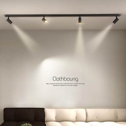 射灯明装led长条轨道简约现代服装店商铺卧室客厅天花灯具