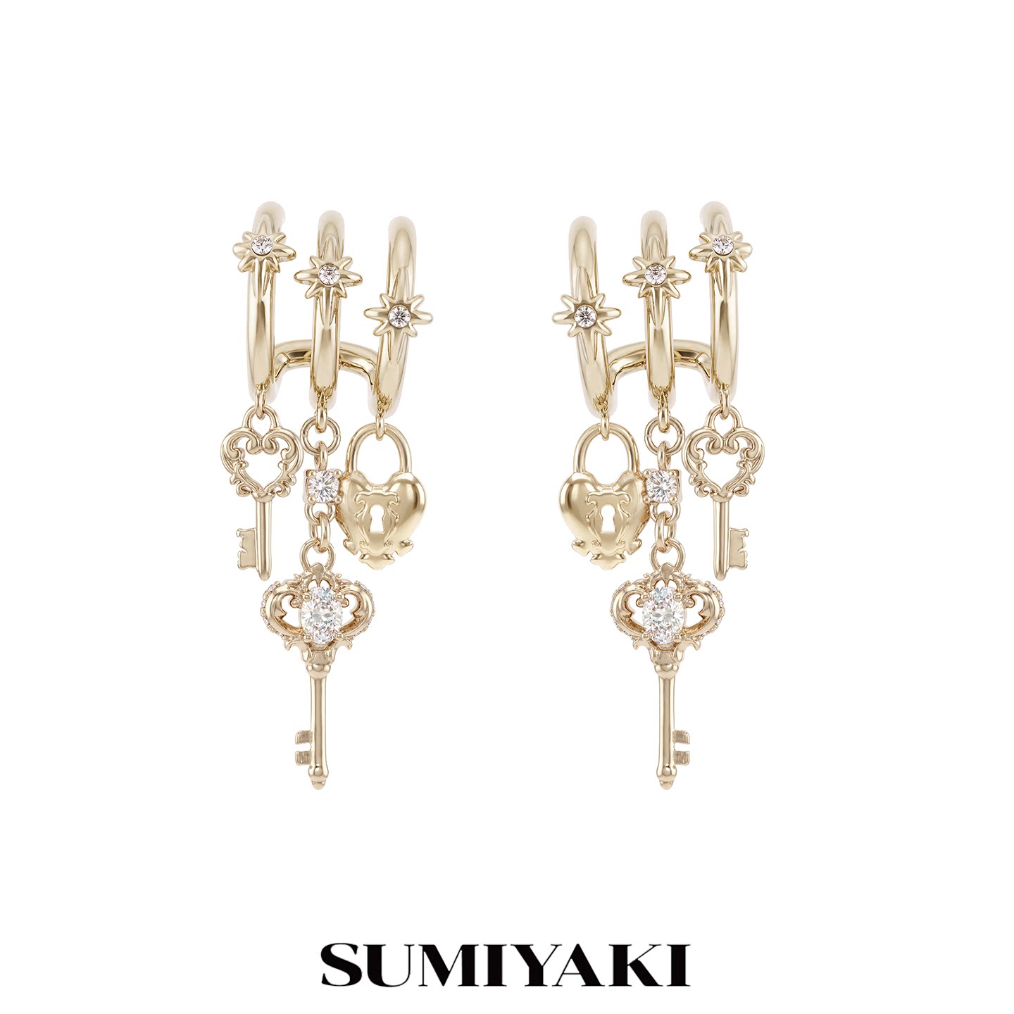 SUMIYAKI 爱锁芯系列多层钥匙耳环超好看耳饰高级感耳坠新款轻奢