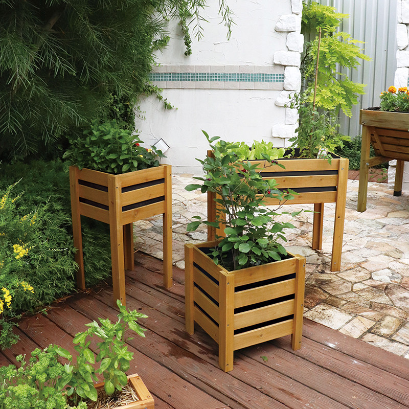 Takasho木制花槽带间隔透气落地花盆阳台庭院果蔬花卉实木种植箱,鲜花速递/花卉仿真/绿植园艺,花盆,淘宝优惠券,粉丝福利购,淘宝优惠卷