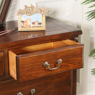 印象北美简约美式 全实木七斗柜北美白蜡木卧室客厅抽屉储物收纳柜