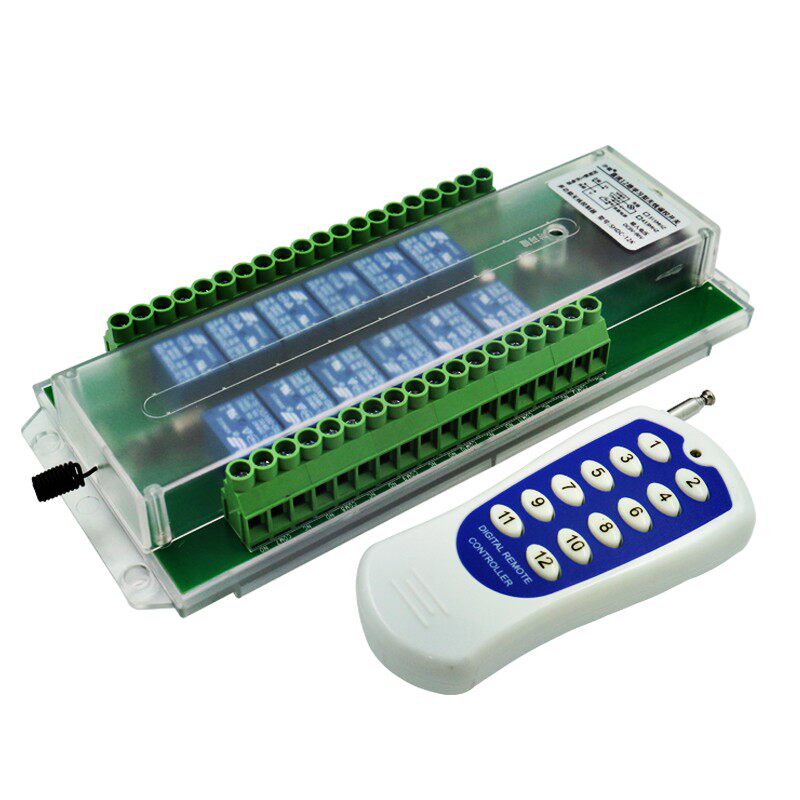 12路无线接收控制器12V多功能遥控开关灯具控制器1000米遥控