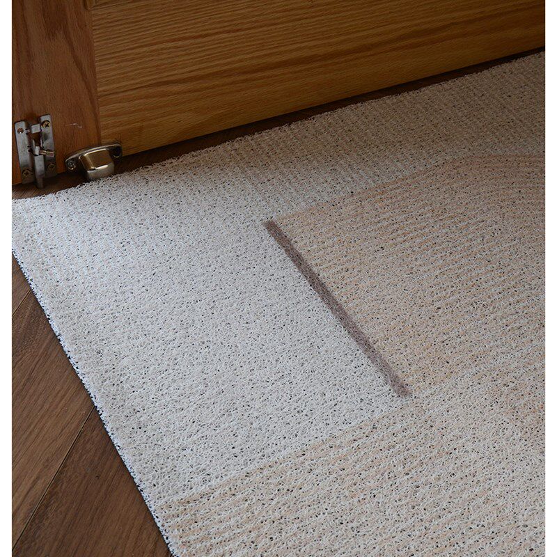 oakliving入户门地垫线条丝圈可裁剪简约门口防滑耐脏除尘地毯