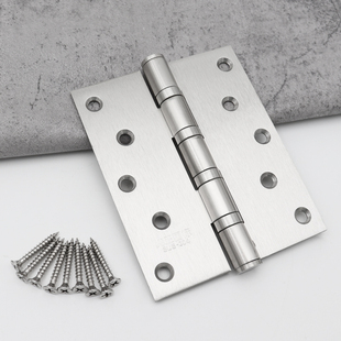 304不锈钢合页4寸5寸加宽室内木门荷叶五金加厚重型活页铰链大全