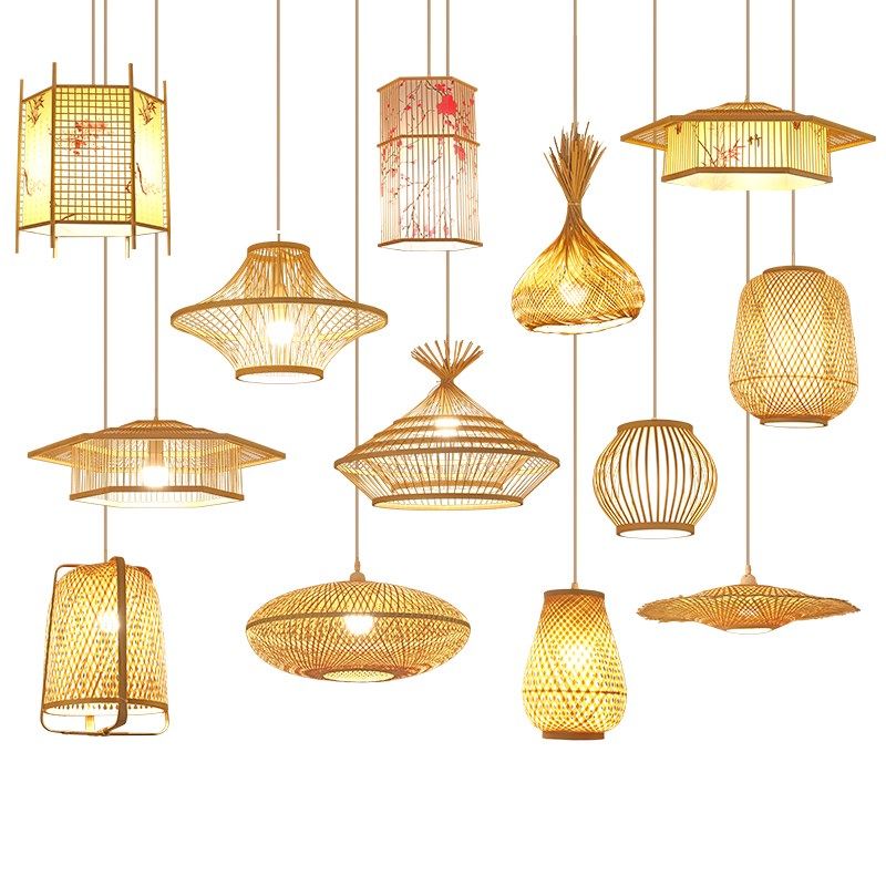 竹编吊灯竹艺禅意茶室中式餐厅民宿灯具日式藤编灯笼复古编织灯罩,家装灯饰光源,酒店/宴会厅/餐饮吊灯,淘宝优惠券,粉丝福利购,淘宝优惠卷
