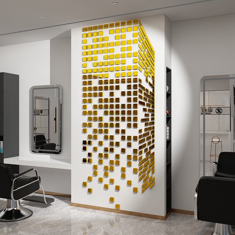 马赛克自粘网红理发廊店墙面装饰自粘美甲铺创意背景收银吧台贴纸,家居饰品,文化墙贴,淘宝优惠券,粉丝福利购,淘宝优惠卷