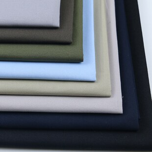 春夏中薄全棉斜纹卡其布料休闲裤工装套装面料挺括有型舒适轻磨毛