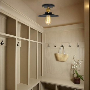 E27灯泡吸顶灯创意简约阳台玄关过道灯复古工业楼梯衣帽间卧室灯