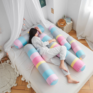 全棉糖果抱枕套圆柱形长枕套靠枕套纯棉靠垫套无芯可定沙发靠枕套