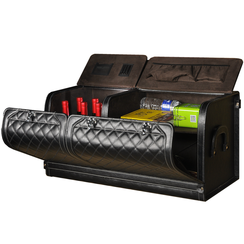 汽车收纳整理箱后备箱车载多功能储物箱子密码尾箱内用品宝马奥迪