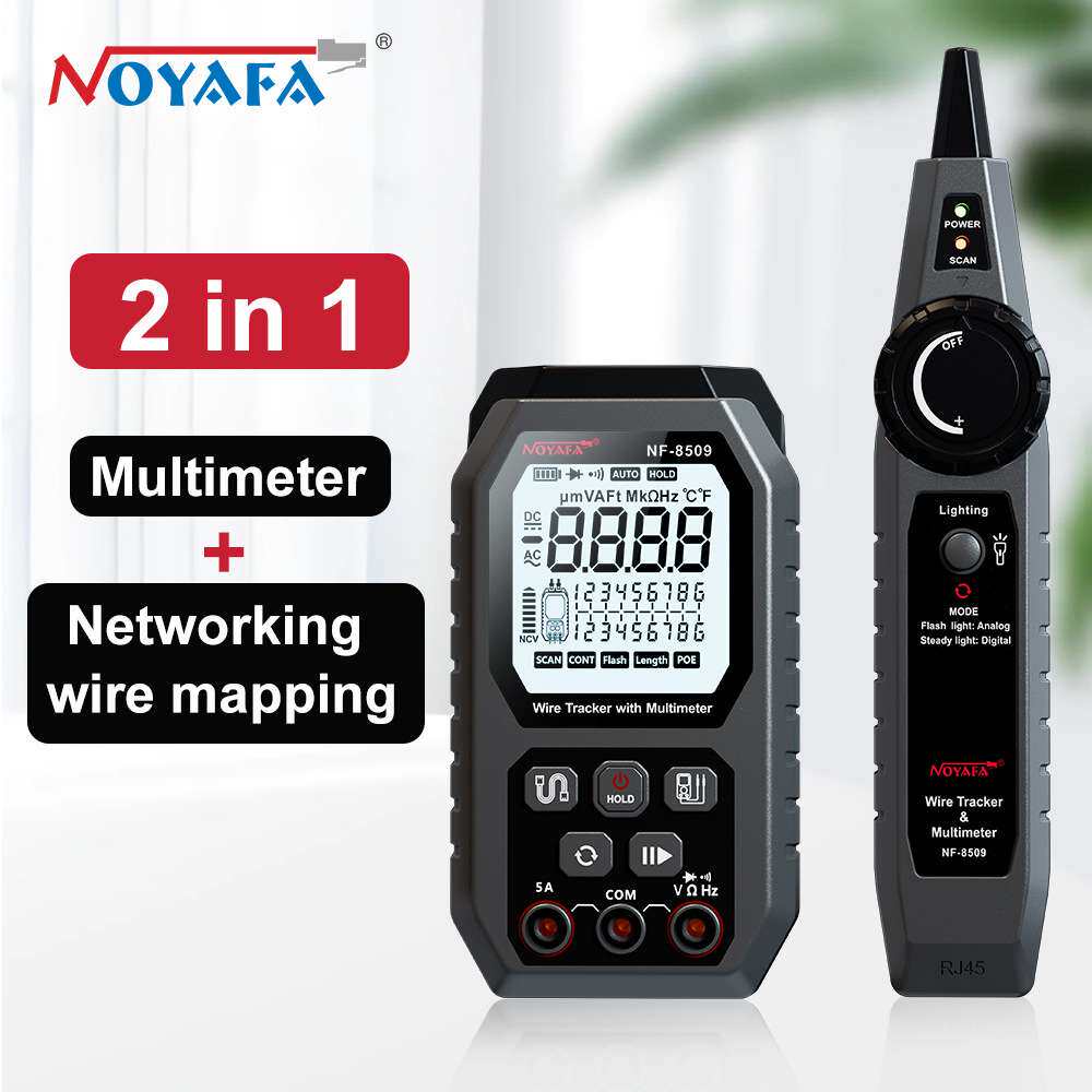 NOYAFA NF-8509英文版寻线仪 Cable Tracer Digital Multimeter