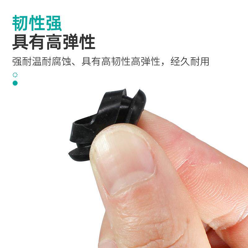 快装护线圈通孔出线穿线圈双面O型护线套硅胶橡皮圈橡胶绝缘