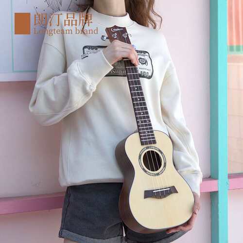 朗汀26寸云杉面单玫瑰木尤克里里单板乌克丽丽ukulele小吉他