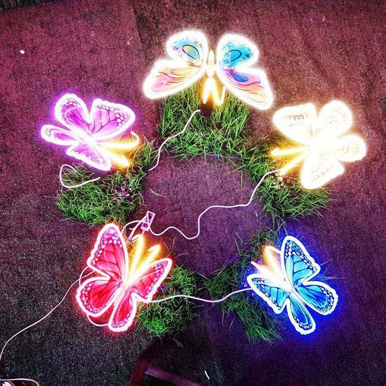 插电动物造型灯LED动态蝴蝶商场庭院节日庆祝装饰手动开关氛围灯,鲜花速递/花卉仿真/绿植园艺,割草机/草坪机,淘宝优惠券,粉丝福利购,淘宝优惠卷