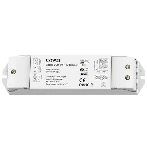 ZigBee+RF+Push0/1-10V调光器 带继电器拨码调光双?温控制L2(WZ)