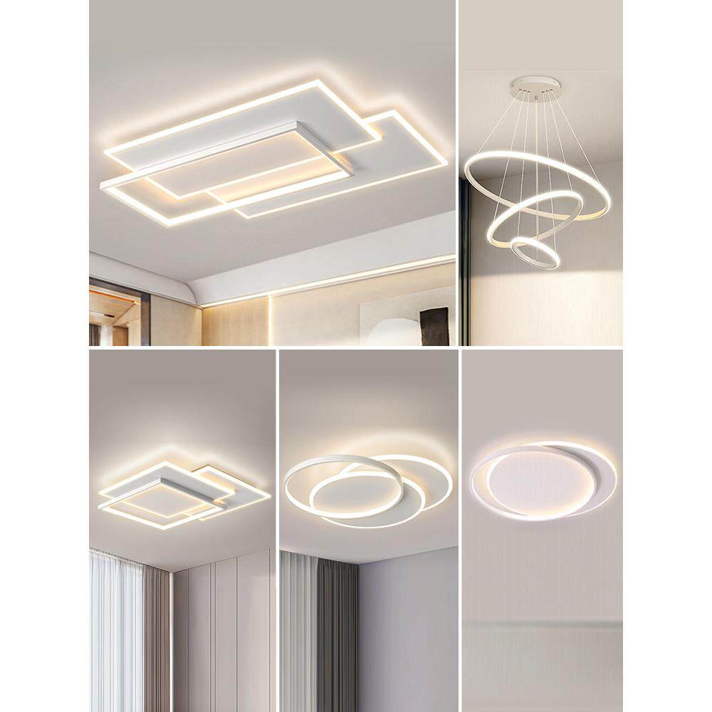 吸顶灯全光谱护眼客厅灯2025新款简约现代卧室灯几何整屋灯