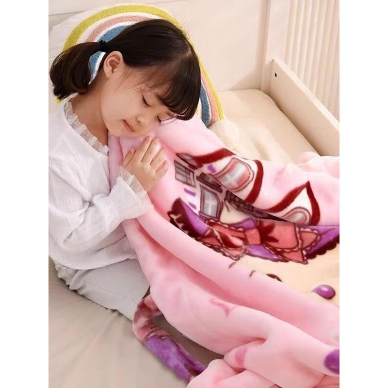 儿童婴儿毛毯双层加厚宝宝盖毯幼儿园小被子秋冬季午睡珊瑚绒毯子