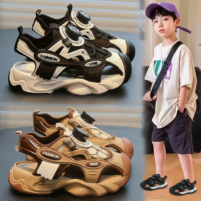 儿童凉鞋男童包头2026夏季新款男孩网面透气运动沙滩鞋中大童爆款