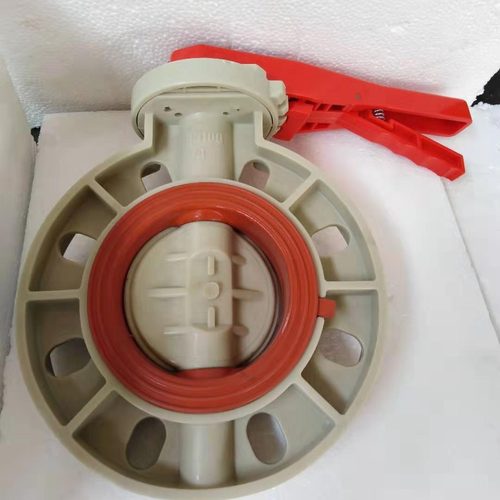 供应工业及民用的塑料蝶阀  PPH手柄蝶阀FPM DN200 900元一台