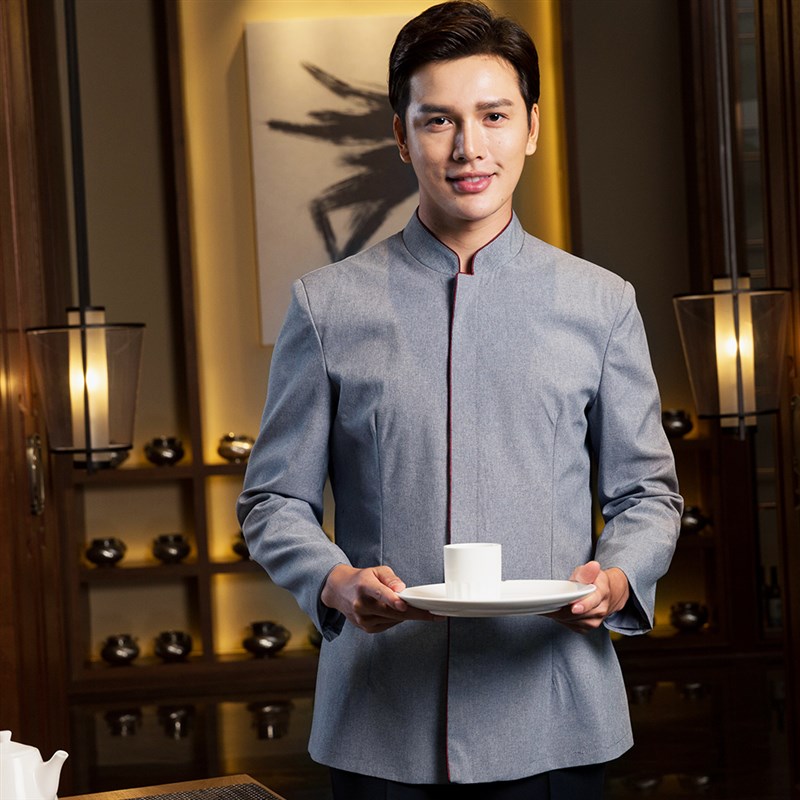 衣研堂酒店服务员工作服长袖女中式餐厅餐饮服装火锅店饭店秋冬装