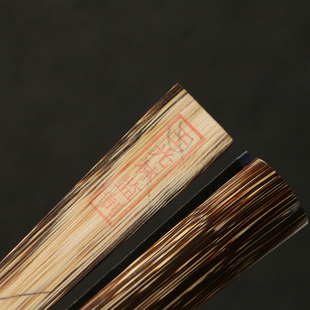 浙派安吉名家王光林监制全金丝竹老料马牙头95寸摺扇竹扇子把件