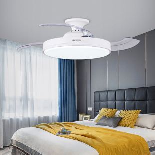 佑家吸顶全光谱隐形风扇灯餐厅家用变频 电扇灯卧室客厅吊扇灯
