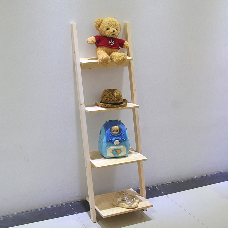 服装店展示架上墙原木色侧挂壁挂衣架童装店衣服陈列货架墙上挂架