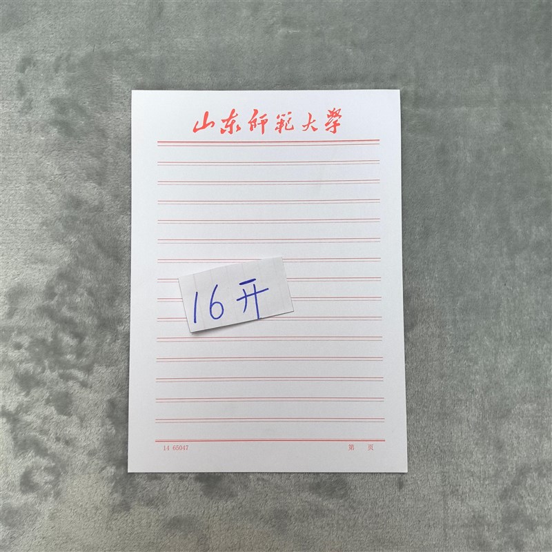 山东师范大学抬头信纸信笺作业纸草稿纸出国留学申请书推荐信稿纸