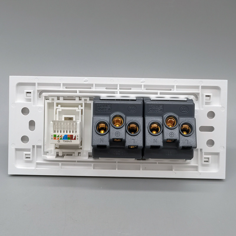 118型中号十孔电脑墙壁开关插座国标10A面板RJ45电脑五孔电源插座,电子/电工,开关插座套装,淘宝优惠券,粉丝福利购,淘宝优惠卷