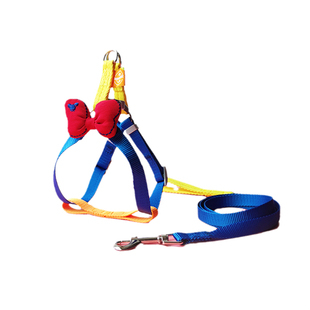 柯基背心式 狗狗牵引绳小型犬比熊柴犬蝴蝶结胸背带小狗泰迪遛狗绳