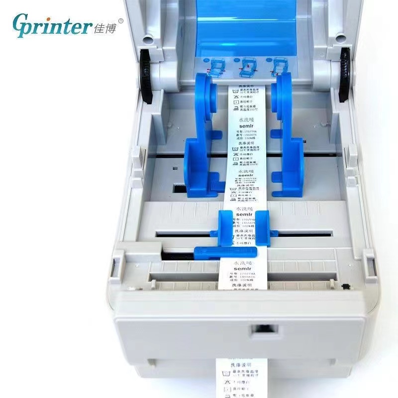 佳博GP1824TC水洗标1834TC300点水洗唛水洗布绸缎打印机自动裁剪
