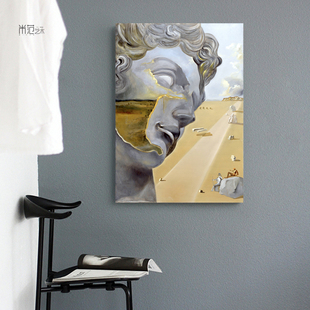 达利超现实美式装饰画茱莉亚诺小众雕像人像客厅艺术挂画世界名画