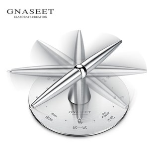 创意决策笔不锈钢减压金属笔办公桌面摆件刻字定制旋转解压预言笔