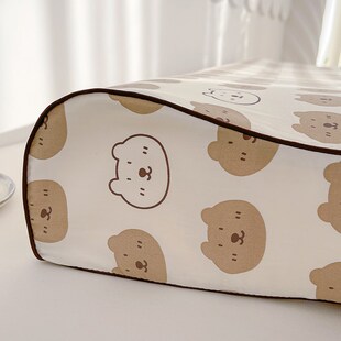 乳胶枕专用纯棉双人长枕套1.2mA类60支贡缎长绒棉枕头芯外套1.5米