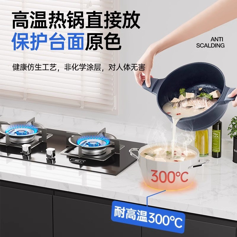 厨房台面保护膜防烫耐高温防油贴纸防水自粘大理石石英石灶台贴膜