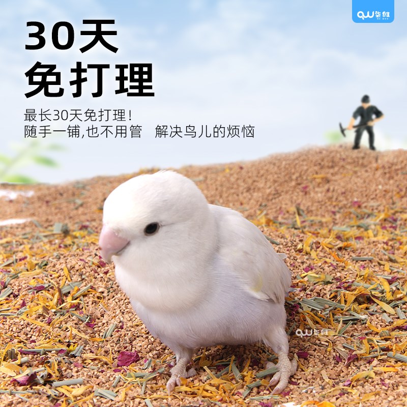 中小型鹦鹉花草核桃沙垫料牡丹玄风小太阳虎皮鸟笼垫材除臭增香