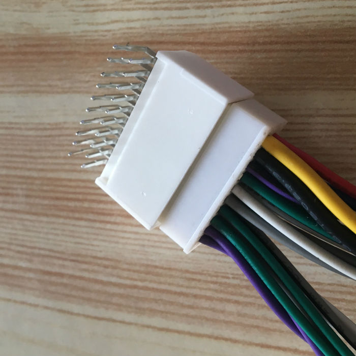 汽车数字功放DSP线束20针母头直通U型插4声道无损改装母座